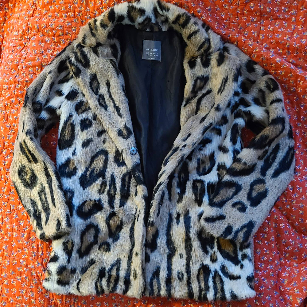 Faux Fur Leopard Coat